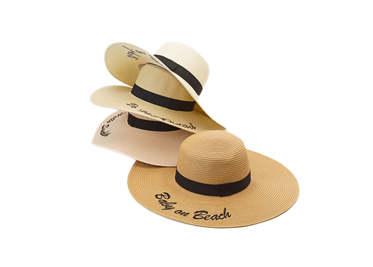 embroidered beach hat